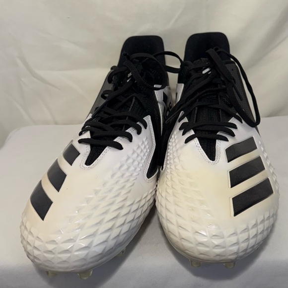 Adidas Freak x Carbon 3 Low Black White Stripe Football‎ Cleats Men's Sz-16 - Picture 3 of 9